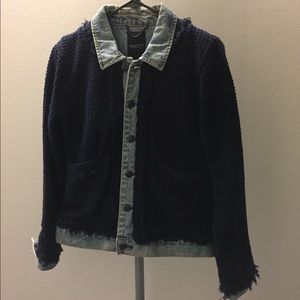 Maison Scotch Denim tweed jacket